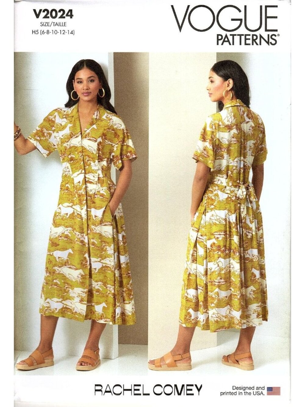 Vogue V2024 Misses 6 to 14 Rachel Comey Loose Fitting Dress Uncut Sewing Pattern